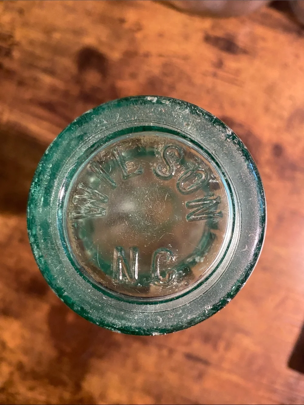 1951 Wilson NC Coca Cola Embossed Aqua-Green Glass Bottle